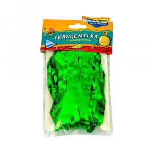 Frange in mylar verde con adesivo. 1pz