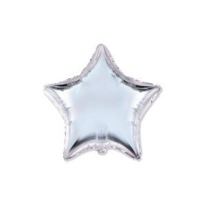Palloncino a forma di stella argento 18" - 45cm. 1pz